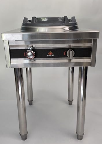 WOXFIRE Chef-Designed Twin-Turbo Outdoor Wok Burner, 100,000 BTU, 3-Stage Fire Control, Propane Ready, Plug-and-Play