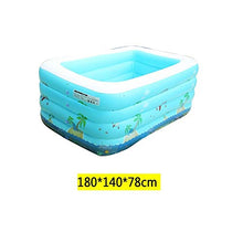 Children's Inflatable Ocean Ball Pool Foldable Thickened Independent Layered Airbag Height Adjustable 180x140x78 cm Backyard Water Party