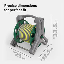 Garden Hose Reel 25M (ø 15 mm), 2-in-1 as Free Standing or Wall Mounted Garden Hose, Complete with Hose Guide, Nozzle and Fittings, Robust Frame for Stability, Compact Hose Reel Flexibility Use