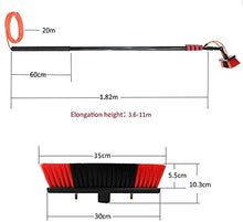 Photovoltaic Solar Panels and Window Cleaning Pole, Water Fed Pole Kit Window Cleaning Brush Outdoor Window Glass Solar Panel Cleaning Scrubber Washing Brush,30FT/9M
