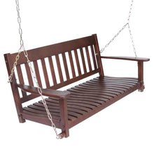 Cambridge Casual Bentley Solid Wood Mahogany Porch Swing, Natural Brown, Durable Weather-Resistant Outdoor Hanging Bench for Porch, Patio, Deck & Garden