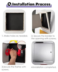 Vertical Single Outdoor Kitchen Door with Lock, Stainless Steel Access Panel for BBQ Island, Wall Ceiling Floor Attic Revision Hatch(16x32in/405x815mm)