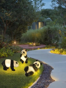 Xinmeiyue Lawn Light,Outdoor Panda Light, Figurine Lights,Landscape Light, Yard Decorations Outdoor Light,Waterproof Garden Animal Light, Courtyard Light, for Birthday Gift, Christmas Holiday(Sitting