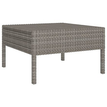HEFZGDB 12 Piece Patio Lounge Set with Cushions Poly Rattan Gray Porch Furniture Patio Table and Chairs Set Outdoor Patio Set Suitable for Lawn, Garden, Poolside.