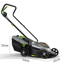 40V Lithium-Ion Battery Electric Lawn Mowers Portable Cordless Walk-Behind Lawn Mowers 32cm Cutting Width 5 Adjustable Cutting Heights