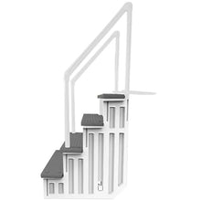 White w/Grey Steps Swimming Pool Ladder for Aqua Select, Capacity 350 Lbs