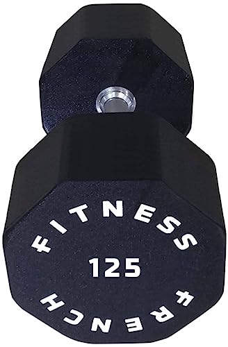 French Fitness Urethane 8 Sided Hex Dumbbell 125 lbs