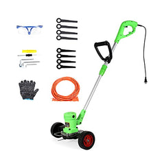 Plug-in Lawn Mower, with Rollers 3-Speed Adjustable Walk-Behind Lawn Mower 680W High Power Plug-in Lawn Mower with 10m Power Cord 2 Blades Household S