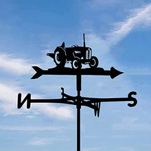 Metal Weathervane Stainless Steel Tractor Ornament Wind Direction Indicator Yard Roof Mount Wind Vane Garden Stake Weather Vane Measuring Tool D (D Normal) (E normal)