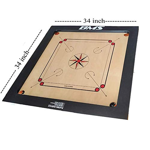 PRECISE Champion Bulldog Carrom Board Jumbo 32mm with Coin & Striker