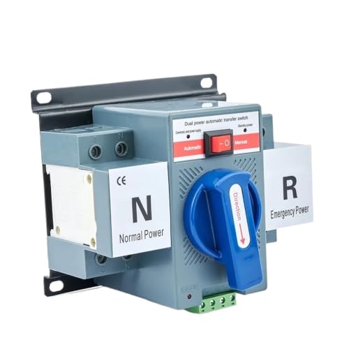 ATS 63A 2/3/4P Dual Power Changeover Manual Automatic Transfer Switch(63A 2P)