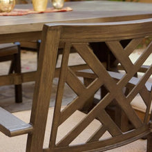 Darlee Brooklyn Aluminum 4 Pc Set Stackable Dining Chair Set in Multi Brown/Sesame