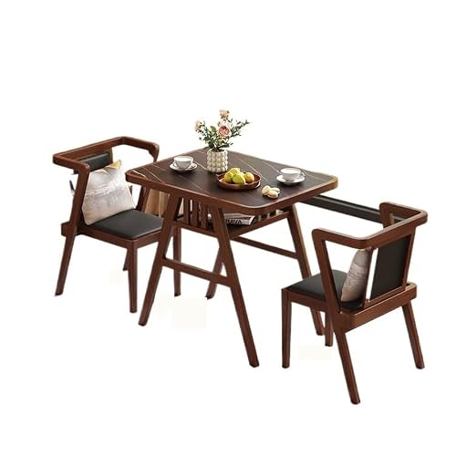 LUNIZ Center Table Rock Slab Outdoor Balcony Tea Table and Chair Three-Piece Combination Courtyard Small Tea Table Creative Small Tea Table Side Table End Table