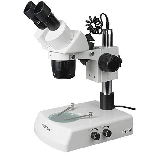 AmScope Binocular Stereo Microscope 10X-60X Magnification White