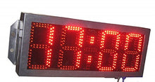 GOWE large size outdoor waterproof 8inch 4digits red color time and temperature clock