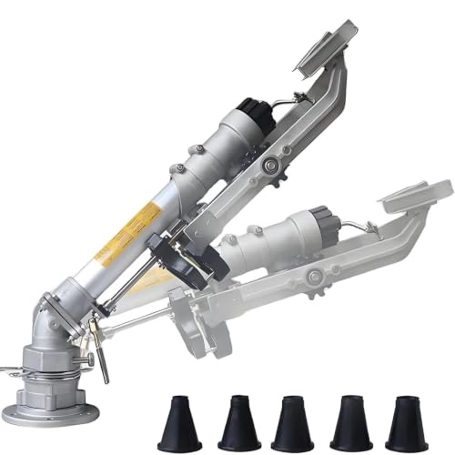 GAYAYAS Farm Irrigation Sprinkler, 360° Automatic Rotating Water Cannon for Farms withoutstand