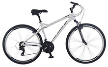 Schwinn Network 3.0 Hybrid Bike Men Women 700c 21-Speed 18-Inch Aluminum Frame Front Suspension Alloy Linear Pull Brakes White