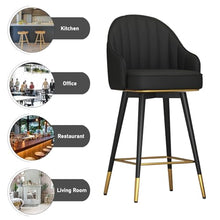 ZLyXZQG Counter Height Chairs,Comfortable Bar Stools, PU Padded, Metal Legs Kitchen Island Bar Chairs, 360° Swivel Portable High Stool for Dining Room, Counter, Nordic Style,65cm/25.6"(C,65cm/25.6")