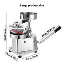 Dntum Commercial Hamburger Patty Maker Burger Forming Machine Home Large Manual Beef Meat Forming Processor Stainless Steel Grill Burger Press Tool with 500Pcs Papers,L