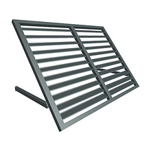 Awntech 7' Bahama (92"-24"-24") Shutter Fixed Awning, Pewter