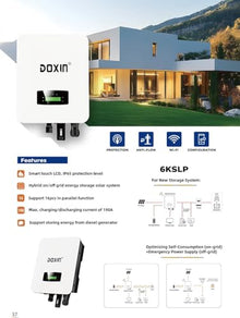 KLVN Hybrid Inverter 6000W IP65 On/Off Grid Energy Storage Solar Inverter Support 16PCS in Parallel Function