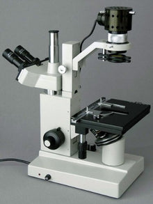 AmScope Digital Inverted Trinocular Microscope 40x-640x White