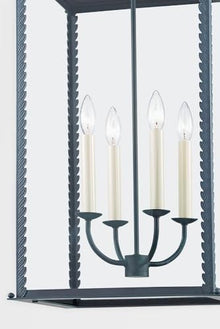 Troy Lighting Zuma 4 Light Outdoor Pendant Black 27" Tall 15" Wide