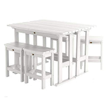 Highwood Lehigh 6pc Counter Height Balcony Dining Set White