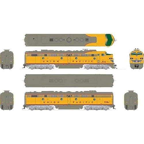 Rapido HO Scale Union Pacific EMD E8A Plus E8B Train Multicoloured