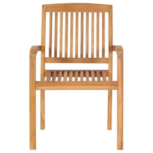 Xolmizyn Set of 8 Stackable Garden Chairs, Solid Teak Wood Dining Patio Seating, Weather-Resistant Outdoor Furniture for Backyard and Deck