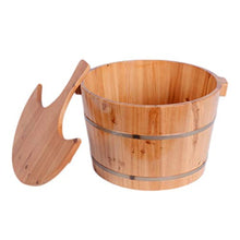Bucket for Foot Bath,Sauna Accessories Sauna Bucket Water Bucket,Handmade Wooden Footbath Tubs,Foot Relaxing Barrel Present