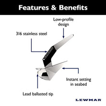 Lewmar Stainless Steel Delta Anchor 55 lbs for Boats 44'-64'