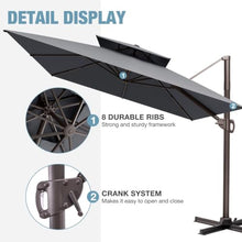 OROTLECT 141'' X 104'' Offset Patio Cantilever Umbrella, Base Included