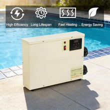 Oakwonder 11KW Electric Pool Heater 220V Hardwired, Digital Touchscreen Spa Heater for Hot Tubs & Small Pools up to 1,200 Gallons, 316 Stainless Steel, Flow Switch & Overheat Protection