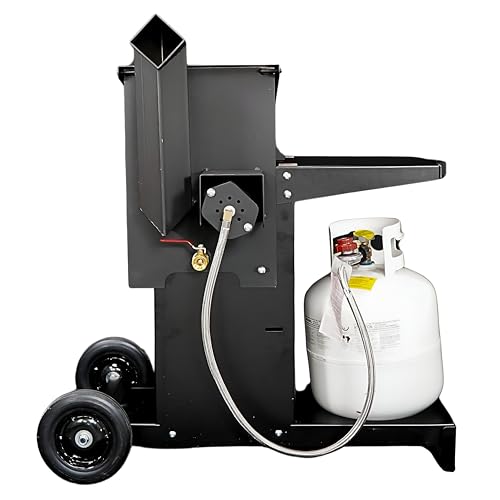 Cooking Station Propane Deep Fryer 4 Gallon, Floor Standing with Wheels, Heavy-Duty Steel Construction, Adjustable Temperature Control, 2 Baskets, Ideal for Chicken Turkey Seafood Meat Vegetables
