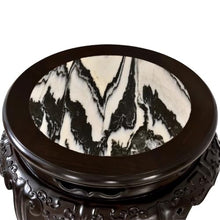 SLMslmsh-5188 Bonsai Display Stands Chinese Style Relief Carving Display Stand, Black Acid Branched Wood Bonsai Base Bonsai Base Stand