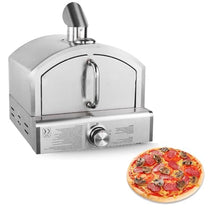 12 Inch Pizzelle Maker, Portable Fuel Outdoor Pizza Oven, BBQ Pizza Oven Kitchen, Stainless Steel Pizza Oven, With Regulating Valve Pizza Stone