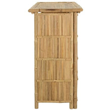 FMPGJLYH Bamboo Bar Table, Outdoor Counter, Patio Furniture, Brown