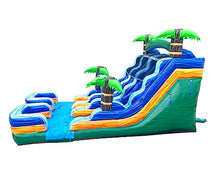 TentandTable 15FT Commercial Inflatable Double Water Slide, Tropical Green