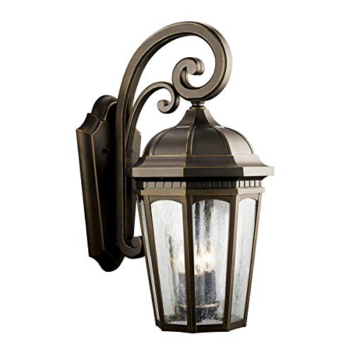 Kichler Courtyard Outdoor Wall Light, Rubbed Bronze
