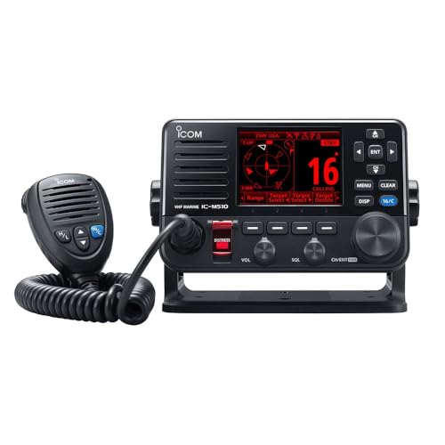 Icom M510 VHF Fixed Mount Radio with 3.5" TFT LCD Display Black