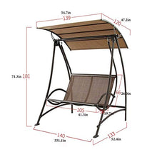 HAOKAZLBR Large Outdoor Porch Swing Garden Patio Swing Chair Outdoor Swing Waterproof Sunscreen and Courtyard Terrace Iron Swing Home Double Leisure Hanging Chair Outdoor Swing Chair
