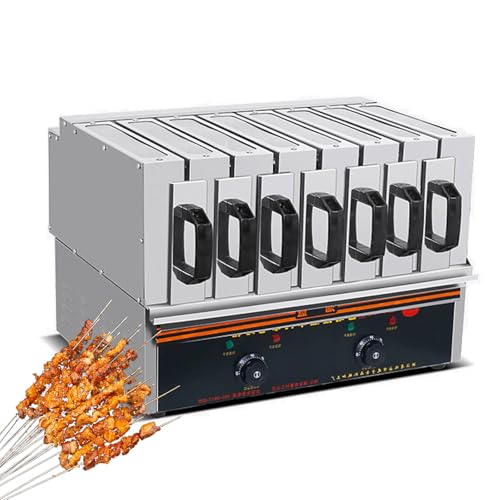 UWYTGF Commercial Drawer Barbecue Grill,3/5/7 Layer Electric Drawer Barbecue Meat Machine with Temperature Control & Top Viewing Window,Multifunctional Barbecue Meat Skewers Machine 3 Layer,7 Layer