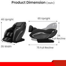 PayLessHere Zero Gravity Massage Chair with Heating, Bluetooth, Foot Roller, and Air Massage System Black