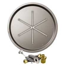 Firegear Match Light Gas Fire Pit Burner Kit (FPB-29RBS22MT-N), Round Bowl Pan, Natural Gas, 29-inch