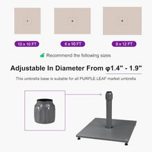 OROTLECT Patio Umbrella Base Stand At Market Table Weighted Base Outdoor Heavy Duty Square Steel Plate Stand