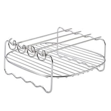 BBQ Rack Skewer Barbecue Grill Baking Tray for Air Fryer Double-Deck Home Replacement