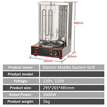 Electric Smokeless Rotisserie Grill, Barbecue Grill 3000W Professional Vertical Rotisserie Toaster Oven Grill, Stainless Steel W/Bake Ware, Kebob Skewers Stain Resistant