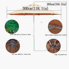 CWENZXDIA Patio Umbrella Aluminum Alloy 8 Ribs Outdoor Umbrella Cloth Patio Beach with Marble Base Outdoor