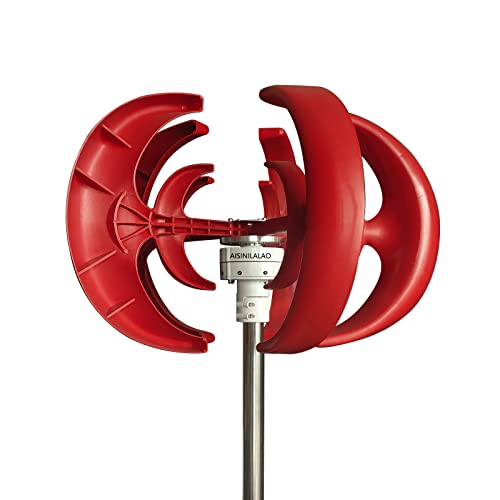 AISINILALAO 12v, 4000W-6000W 220V Portable Maglev Axis Wind Turbine Generator Vertical Windmill 5 Blades Wind Generator Kit Wind Power Turbine Maglev Generator with Controller
